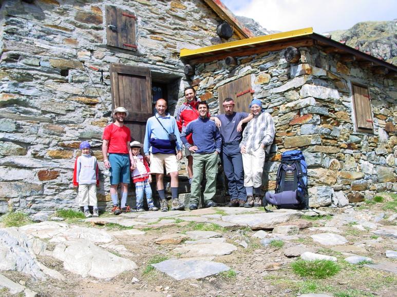 Alpinisti al Rifugio Cederna